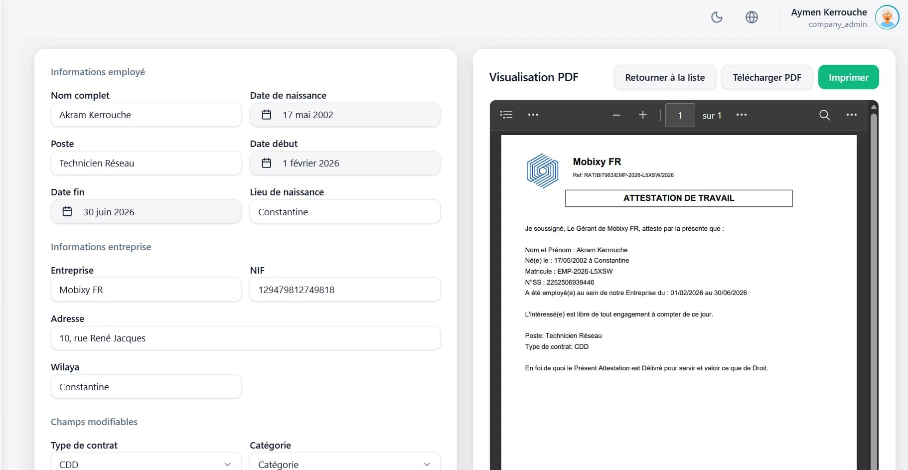 Gestion des Documents