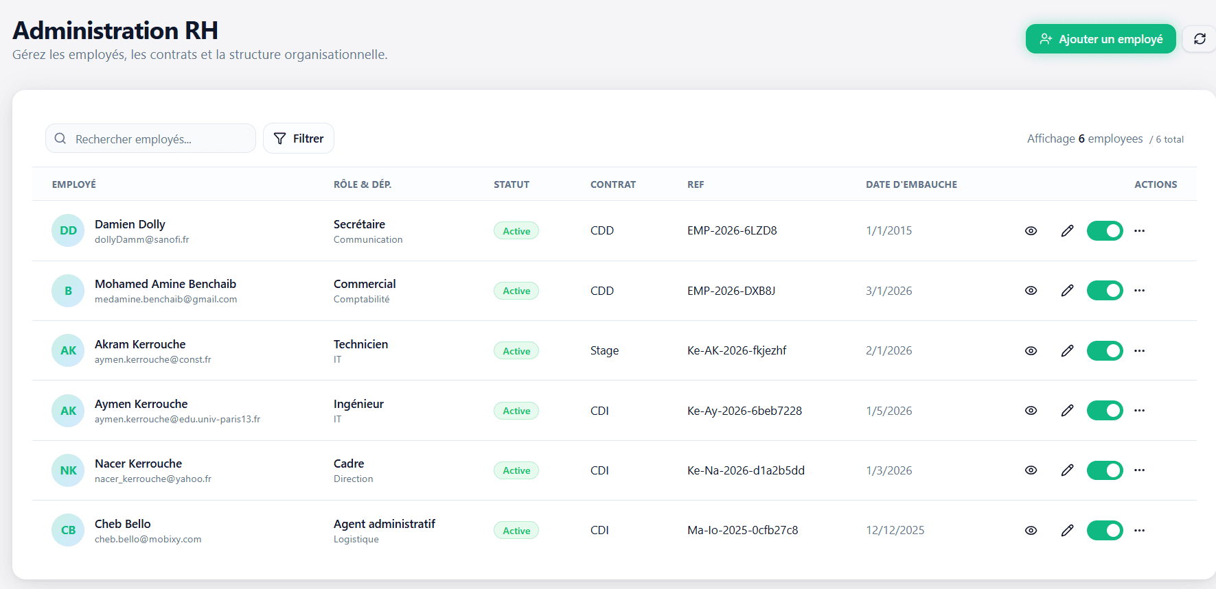 Gestion Simplifiée des Employés