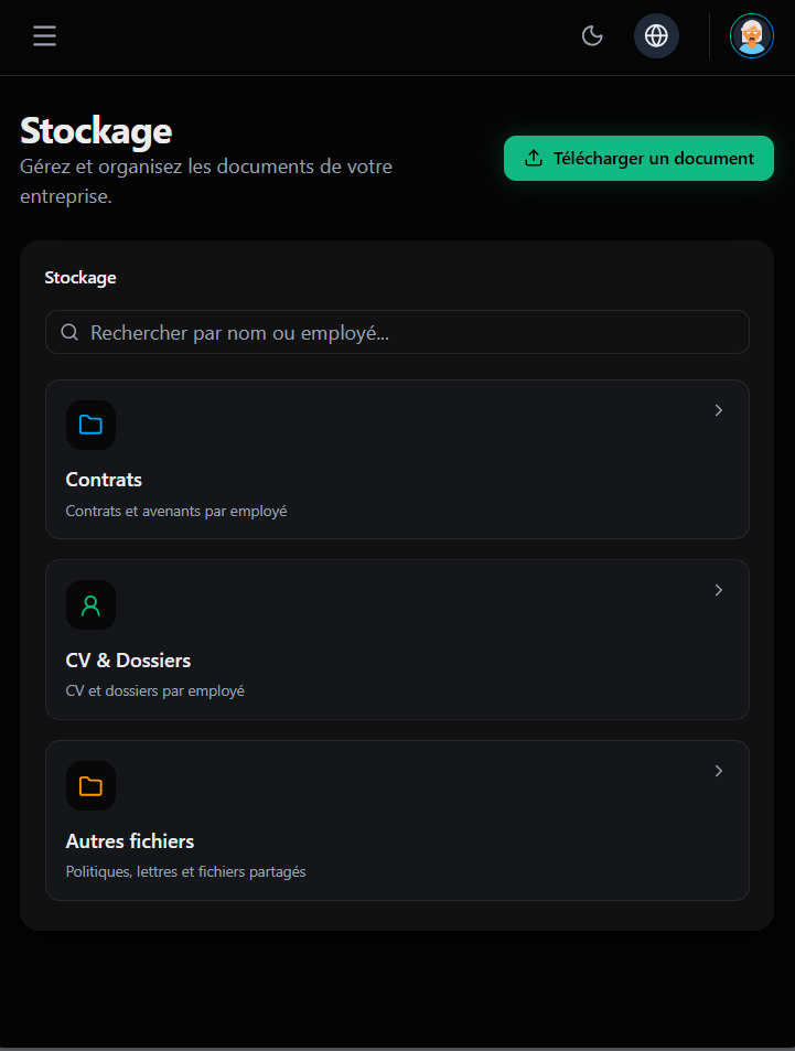 Stockage des fichiers
